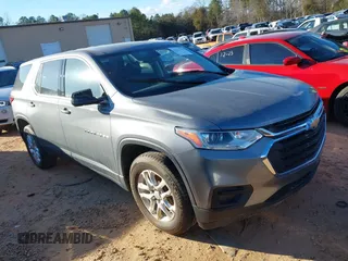 2019 Chevrolet Traverse LS with VIN 1GNEVFKW2KJ163247, listed as a IAAI auction lot 41253155 with 1 mi miles. Bid and sale history available at carsss.com. Image 1.