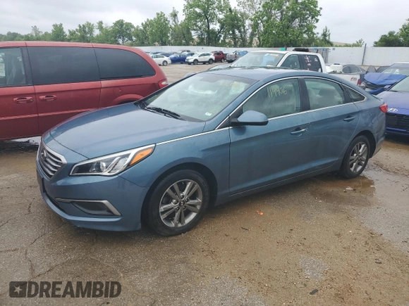 2016 Hyundai Sonata SE with VIN 5NPE24AF8GH407121, listed as a Copart auction lot 52639533 with 114,906 mi miles and Salvage Title. Bid and sale history available at carsss.com. Image 1.