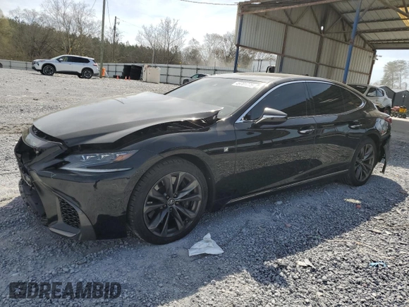 2018 Lexus LS with VIN JTHC51FF4J5004992, listed as a Copart auction lot 49701775 with 99,155 mi miles and Salvage Title. Bid and sale history available at carsss.com. Image 1.