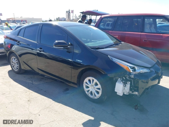 2021 Toyota Prius L Eco with VIN JTDKAMFU3M3148574, listed as a IAAI auction lot 41624303 with 89,747 mi miles. Bid and sale history available at carsss.com. Image 1.