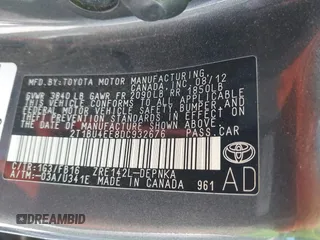 2013 Toyota Corolla L with VIN 2T1BU4EE8DC932676, listed as a IAAI auction lot 41963709 with 222,289 mi miles. Bid and sale history available at carsss.com. Image 9.