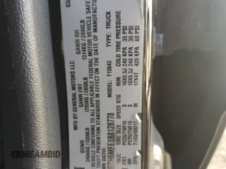 2011 GMC Canyon SLE1 with VIN 1GTH6MFE1B8128778, listed as a Copart auction lot 72456434 with 63,849 mi miles and Salvage Title. Bid and sale history available at carsss.com. Image 12.