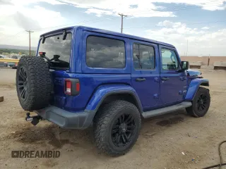 2018 Jeep Wrangler Unlimited Sahara with VIN 1C4HJXEG4JW215801, listed as a Copart auction lot 61774965 with 94,864 mi miles and Salvage title. Bid and sale history available at DreamBid. Image 3.