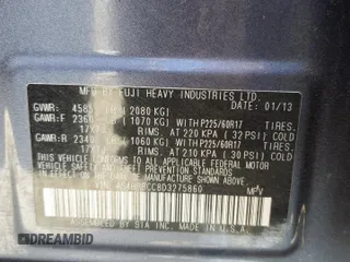 2013 Subaru Outback Premium with VIN 4S4BRBCC8D3275860, listed as a Copart auction lot 64734765 with Not provided miles and Salvage title. Bid and sale history available at DreamBid. Image 13.
