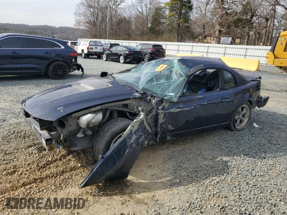 2003 Ford Mustang GT Deluxe with VIN 1FAFP42X23F321777, listed as a Copart auction lot 45707565 with 0 mi miles and Salvage Title. Bid and sale history available at carsss.com. Image 1.