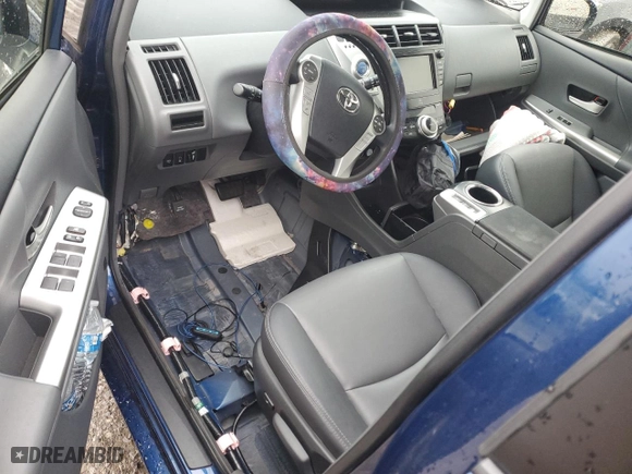 2012 Toyota Prius v Two with VIN JTDZN3EU3C3183595, listed as a Copart auction lot 88448635 with 0 mi miles and Salvage Title. Bid and sale history available at carsss.com. Image 8.