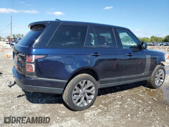 2020 Land Rover Range Rover HSE with VIN SALGS2RU5LA585658, listed as a Copart auction lot 73409474 with 64,340 mi miles and Salvage Title. Bid and sale history available at DreamBid. Image 3.