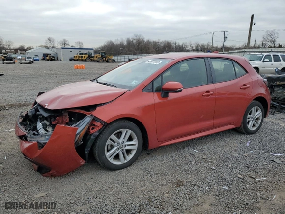 2019 Toyota Corolla Hatchback SE with VIN JTNK4RBE1K3036769, listed as a Copart auction lot 48941985 with NaN miles and Salvage Title. Bid and sale history available at carsss.com. Image 1.