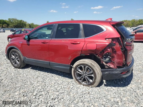 2020 Honda CR-V Hybrid EX-L with VIN 7FART6H80LE005317, listed as a Copart auction lot 48996585 with 51,620 mi miles and Salvage Title. Bid and sale history available at carsss.com. Image 2.