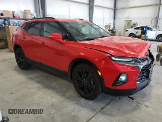 2021 Chevrolet Blazer RS with VIN 3GNKBKRS6MS565619, listed as a Copart auction lot 54439495 with 46,046 mi miles and Salvage title. Bid and sale history available at DreamBid. Image 4.