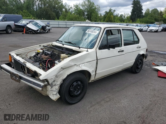 1981 Volkswagen Rabbit z VIN 1VWFG0179BV177022, wystawiony jako Copart lot #65369204 z przebiegiem 168 444 mil mil oraz Szkody całkowita. Historia ofert i sprzedaży dostępna na DreamBid. Obrazek 1.