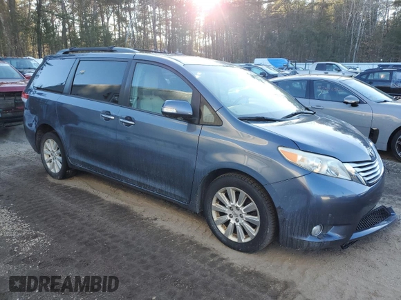 2013 Toyota Sienna XLE with VIN 5TDDK3DC7DS057882, listed as a Copart auction lot 47300525 with 147,990 mi miles and Salvage Title. Bid and sale history available at DreamBid. Image 4.