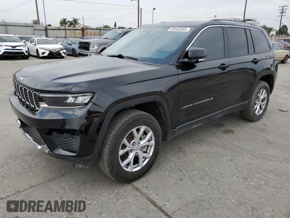 2022 Jeep Grand Cherokee Limited with VIN 1C4RJGBG7N8608386, listed as a Copart auction lot 63645265 with 20,450 mi miles and Salvage title. Bid and sale history available at DreamBid. Image 1.