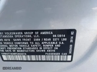 2015 Volkswagen Passat 1.8T S with VIN 1VWAT7A30FC022274, listed as a IAAI auction lot 41418742 with 139,214 mi miles. Bid and sale history available at carsss.com. Image 9.