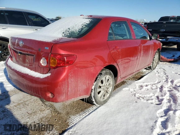 2009 Toyota Corolla with VIN 1NXBU40E09Z037406, listed as a Copart auction lot 89364255 with 81,030 mi miles and Salvage Title. Bid and sale history available at carsss.com. Image 3.