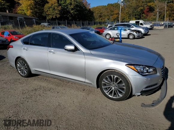 2017 Genesis G80 3.8L with VIN KMHGN4JE9HU204684, listed as a Copart auction lot 77421114 with 113,045 mi miles and Salvage Title. Bid and sale history available at carsss.com. Image 4.