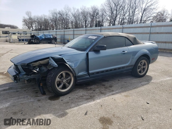 2007 Ford Mustang Deluxe with VIN 1ZVFT84N975336617, listed as a Copart auction lot 48984825 with 86,876 mi miles and Salvage Title. Bid and sale history available at carsss.com. Image 1.