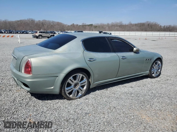 2005 Maserati Quattroporte z VIN ZAMCE39A650019263, wystawiony jako Copart lot #48780445 z przebiegiem Nie podano mil oraz Czysty tytuł • Clean title. Historia ofert i sprzedaży dostępna na DreamBid. Obrazek 3.