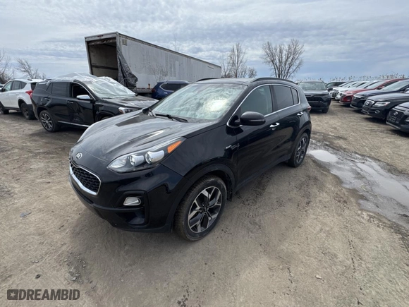 2020 Kia Sportage EX with VIN KNDPNCACXL7660326, listed as a Copart auction lot 54874135 with 222,224 mi miles and Salvage Title. Bid and sale history available at carsss.com. Image 2.