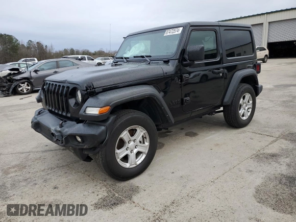 2021 Jeep Wrangler Sport S with VIN 1C4HJXAG8MW872384, listed as a Copart auction lot 87472574 with 49,684 mi miles and Salvage Title. Bid and sale history available at DreamBid. Image 1.