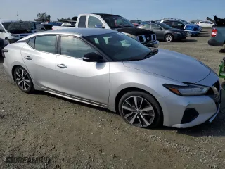 2021 Nissan Maxima SV with VIN 1N4AA6CV1MC503574, listed as a Copart auction lot 46443265 with 83,841 mi miles and Salvage Title. Bid and sale history available at carsss.com. Image 4.