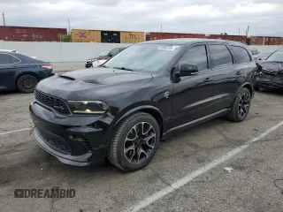 2021 Dodge Durango SRT Hellcat with VIN 1C4SDJH93MC626586, listed as a Copart auction lot 50986195 with 55,495 mi miles and Salvage Title. Bid and sale history available at DreamBid. Image 1.