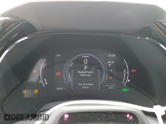 2023 Lexus RX 350h with VIN 2T2BBMCAXPC008715, listed as a Copart auction lot 52607205 with 18,421 mi miles and Salvage title. Bid and sale history available at DreamBid. Image 9.