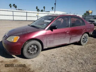 2003 Honda Civic LX with VIN 2HGES16543H526111, listed as a Copart auction lot 48704745 with 196,499 mi miles and Salvage Title. Bid and sale history available at carsss.com. Image 1.