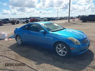 2003 Infiniti G35 w/Leather with VIN JNKCV54E03M218081, listed as a IAAI auction lot 40689499 with 87,064 mi miles and . Bid and sale history available at carsss.com. Image 1.