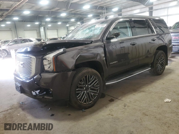 2015 GMC Yukon SLT with VIN 1GKS2BKC7FR279302, listed as a Copart auction lot 47827085 with 176,076 mi miles and Salvage Title. Bid and sale history available at carsss.com. Image 1.