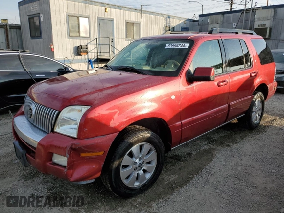 2006 Mercury Mountaineer with VIN 4M2EU37E96UJ11946, listed as a Copart auction lot 83606244 with 127,563 mi miles and Salvage title. Bid and sale history available at DreamBid. Image 1.