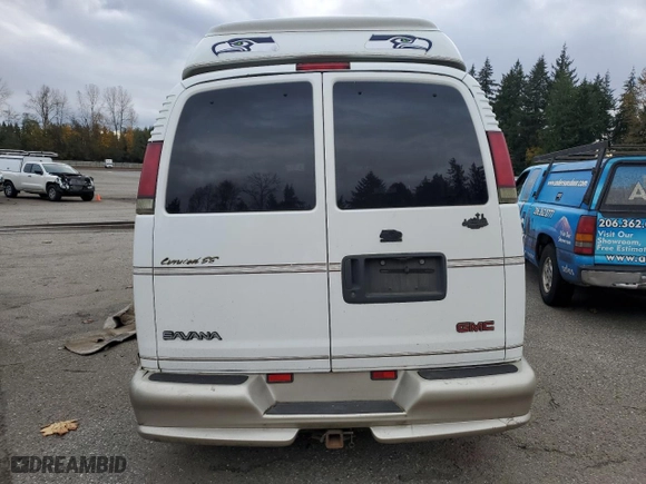 2001 GMC Savana Cargo Van YF7 Upfitter with VIN 1GDFG15R611236484, listed as a Copart auction lot 78820454 with 125,772 mi miles and Salvage Title. Bid and sale history available at carsss.com. Image 6.