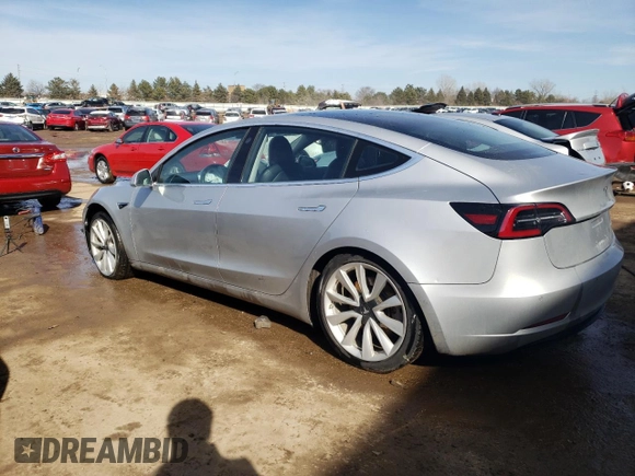 2018 Tesla Model 3 Long Range Battery with VIN 5YJ3E1EB1JF069197, listed as a Copart auction lot 48069465 with Not Provided miles and Salvage Title. Bid and sale history available at DreamBid. Image 2.