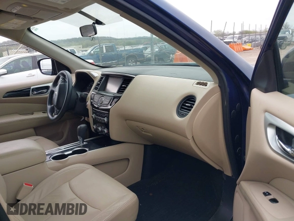 2017 Nissan Pathfinder S with VIN 5N1DR2MN2HC601120, listed as a IAAI auction lot 41916133 with 99,995 mi miles and . Bid and sale history available at DreamBid. Image 5.