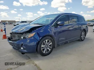 2014 Honda Odyssey Touring with VIN 5FNRL5H97EB037439, listed as a Copart auction lot 62782035 with 153,315 mi miles and Salvage title. Bid and sale history available at DreamBid. Image 1.