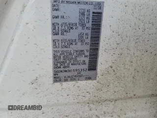 2019 Nissan Pathfinder SL z VIN 5N1DR2MN3KC595352, wystawiony jako Copart lot #42499065 z przebiegiem Nie podano mil oraz Szkoda całkowita • Salvage title. Historia ofert i sprzedaży dostępna na DreamBid. Obrazek 14.