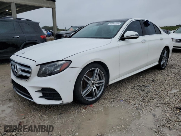 2019 Mercedes-Benz E-Class E 300 with VIN WDDZF4JB1KA613597, listed as a Copart auction lot 41801775 with 130,480 mi miles and Clean Title. Bid and sale history available at carsss.com. Image 1.