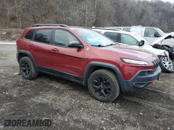 2017 Jeep Cherokee Trailhawk L Plus with VIN 1C4PJMBB6HW581711, listed as a Copart auction lot 89088395 with 102,365 mi miles and Salvage Title. Bid and sale history available at carsss.com. Image 4.