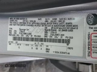 2012 Ford Fiesta S with VIN 3FADP4AJXCM129415, listed as a Copart auction lot 55447135 with 138,343 mi miles and Clean Title. Bid and sale history available at carsss.com. Image 12.