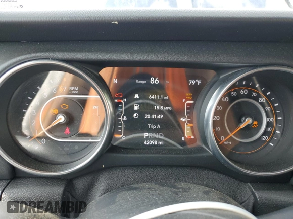 2020 Jeep Wrangler Unlimited Sahara High Altitude with VIN 1C4HJXEG1LW324669, listed as a Copart auction lot 56554095 with 42,098 mi miles and Salvage title. Bid and sale history available at DreamBid. Image 9.