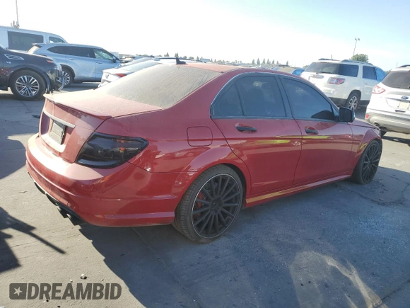 2008 Mercedes-Benz C 63 AMG with VIN WDDGF77X88F148954, listed as a Copart auction lot 72758734 with 59,562 mi miles and Salvage title. Bid and sale history available at DreamBid. Image 3.