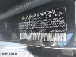 2013 Mercedes-Benz C-Class C 300 Sport with VIN WDDGF8AB3DG122480, listed as a IAAI auction lot 41805512 with 118,841 mi miles. Bid and sale history available at carsss.com. Image 9.