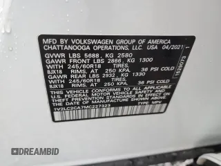 2021 Volkswagen Atlas SE с VIN 1V2LC2CA7MC227323, выставлен на аукционе Copart как лот 45684955 с пробегом 222 954 миль миль и Чистый • Clean title. История ставок и продаж доступна на DreamBid. Изображение 13.