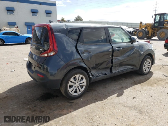 2022 Kia Soul LX with VIN KNDJ23AU8N7801887, listed as a Copart auction lot 47099145 with 22,684 mi miles and Salvage Title. Bid and sale history available at carsss.com. Image 3.