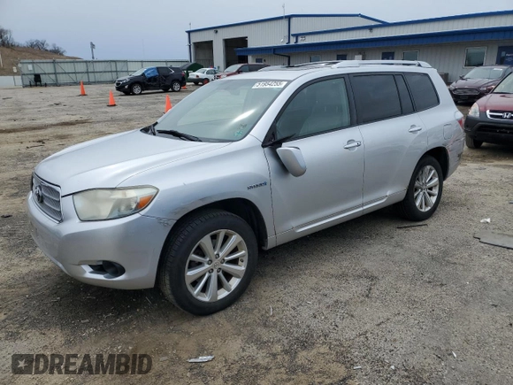 2009 Toyota Highlander Hybrid with VIN JTEEW41A892030511, listed as a Copart auction lot 51954255 with 223,543 mi miles and Clean Title. Bid and sale history available at carsss.com. Image 1.