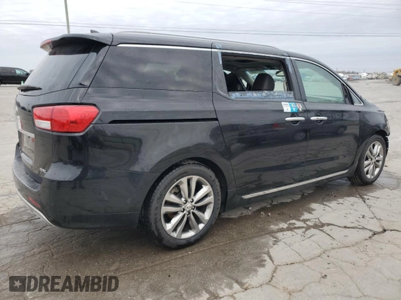 2018 Kia Sedona SX-L with VIN KNDME5C12J6380736, listed as a Copart auction lot 45411495 with 115,326 mi miles and Salvage Title. Bid and sale history available at carsss.com. Image 3.