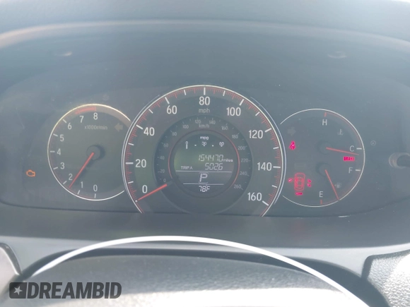 2016 Honda Accord Sport with VIN 1HGCR2F55GA095341, listed as a IAAI auction lot 42475410 with 154,470 mi miles and . Bid and sale history available at DreamBid. Image 7.