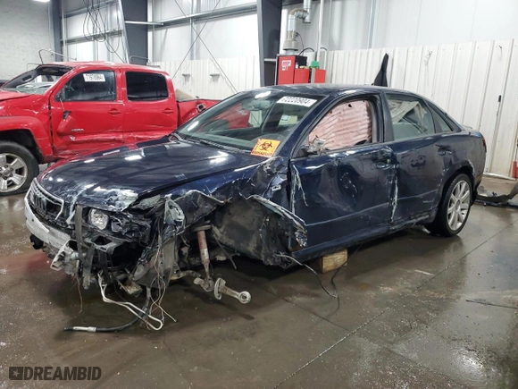 2005 Audi A4 1.8T with VIN WAUJC68E75A043439, listed as a Copart auction lot 72220904 with 152,747 mi miles and Non Repairable. Bid and sale history available at carsss.com. Image 1.