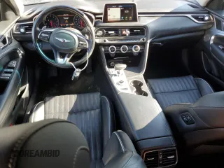 2019 Genesis G70 Advanced with VIN KMTG34LA7KU033172, listed as a Copart auction lot 79165014 with 53,978 mi miles and Salvage Title. Bid and sale history available at DreamBid. Image 8.