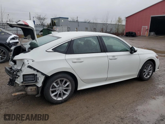 2024 Honda Civic Sedan EX with VIN 2HGFE2F36RH101899, listed as a Copart auction lot 81239964 with 25,341 mi miles and Salvage Title. Bid and sale history available at carsss.com. Image 3.